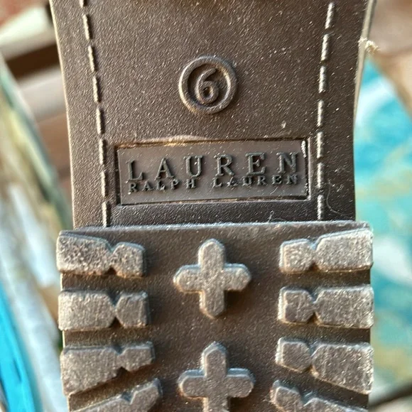 “RALPH LAUREN”rain boots sz. 6.  Brown/Beige zebra stripe.  Excellent condition. - Picture 5 of 10